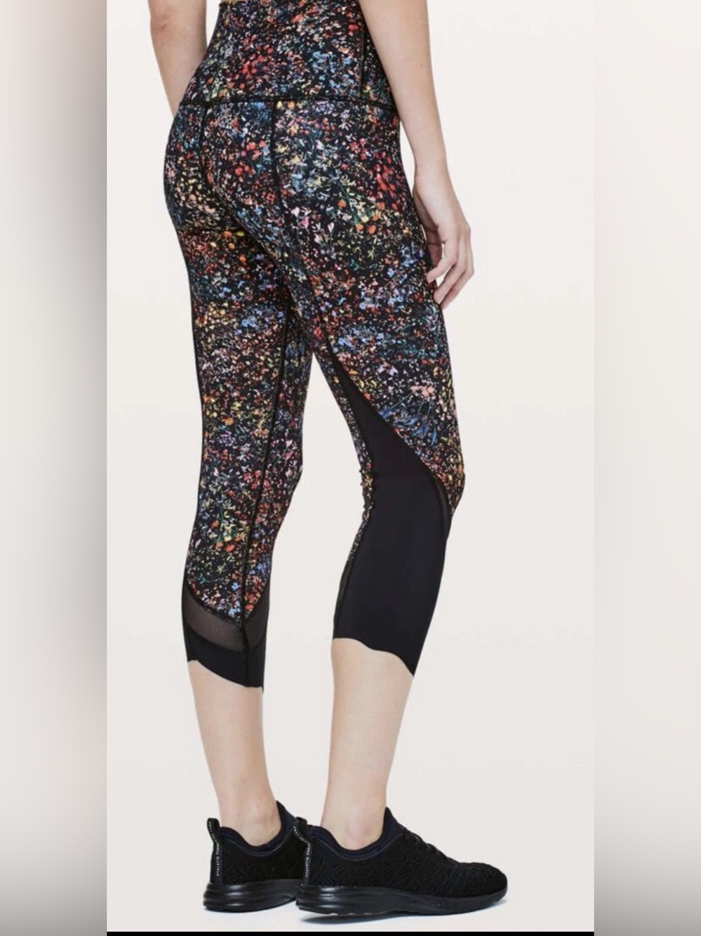 Lululemon Wunder Under Crop II Leggings Flowerescent Multi Luxtreme Size 4